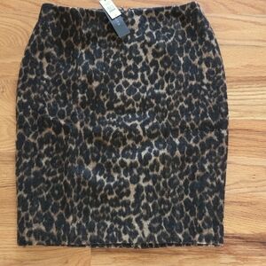 Brand New Talbots Wool Ocelot Pencil Skirt Size 6P